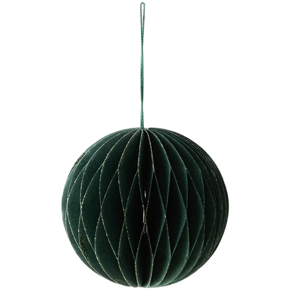 Green Christmas Paper Ornaments Cheerful Decorations Cheerful Holiday Appeal Compact Folding Design Contemporary Ornament Shapes