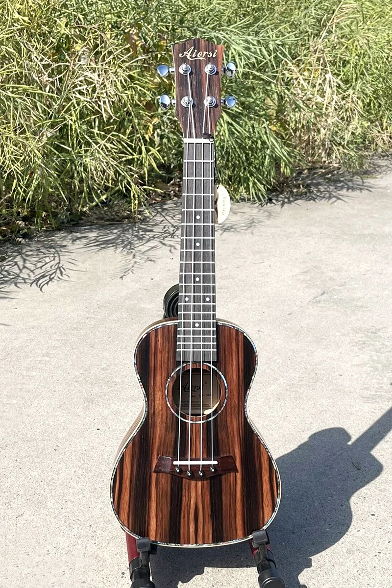 Soprano Aiersi Brand 21 Inch Ukelele 4 String Kids Guitar Musical Instruments Ebony Acoustic Ukulele