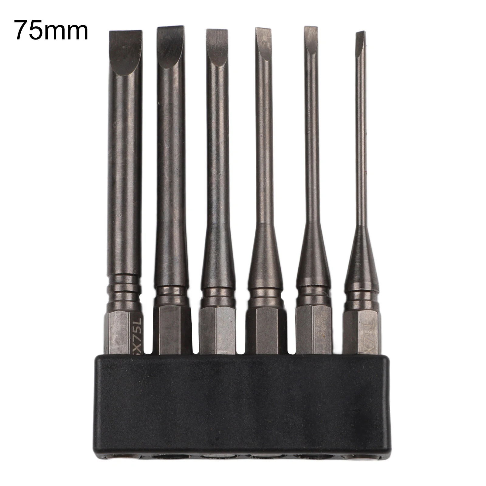 6-Piece Flathead Screwdriver Set SL2 To SL6 For Impact Driver Metal Hand Tools With Optional Lengths