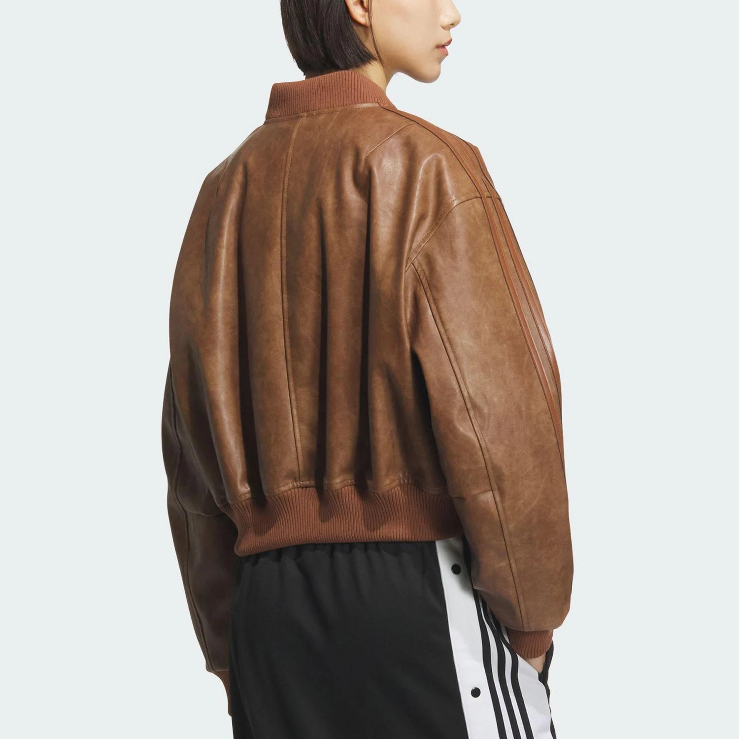 Adidas genuine clover women's retro warm sports stand up collar cotton jacket KC2655