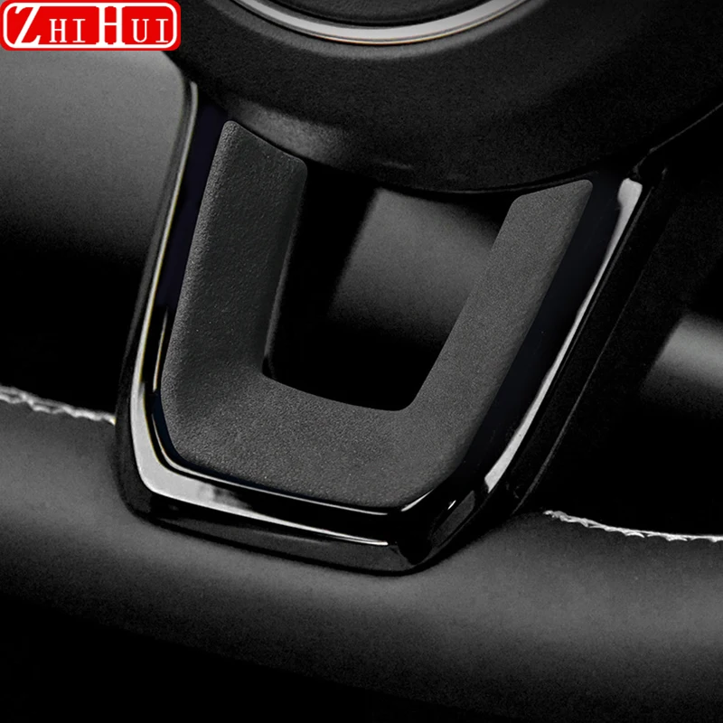 

For Zeekr 001 2021-2023 Car Styling Steering Wheel U-shaped Decorative Frame Patch Cover Suede Steering Wheel Patch Accessories