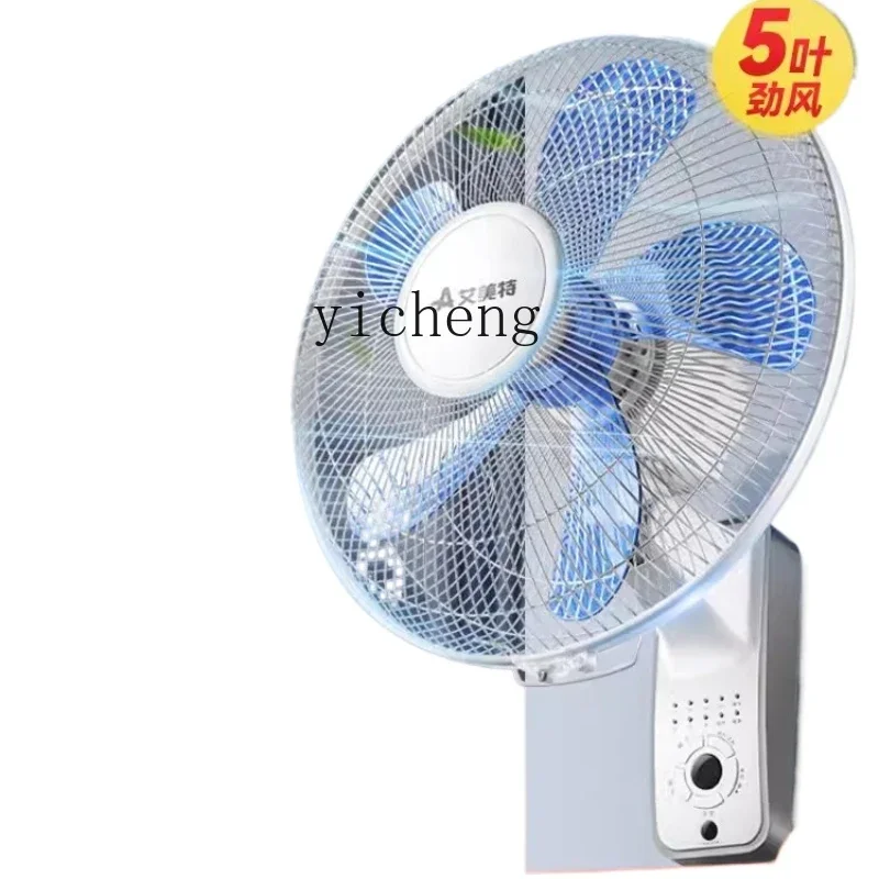 cc27Wall-Mounted Electric Fan Household Remote Control Sound Static Kitchen Bathroom Shaking Head Air Circulator view 2