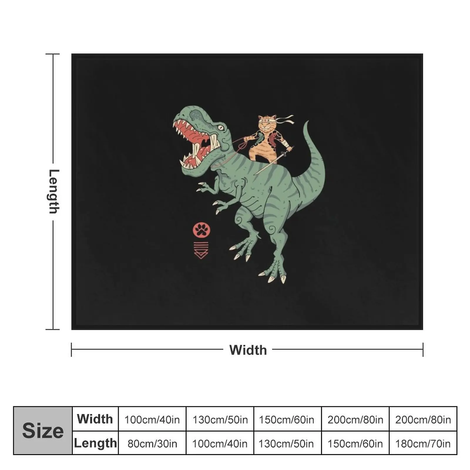 T-Rex Catana Throw Blanket Hairys Designers blankets and throws for winter Blankets