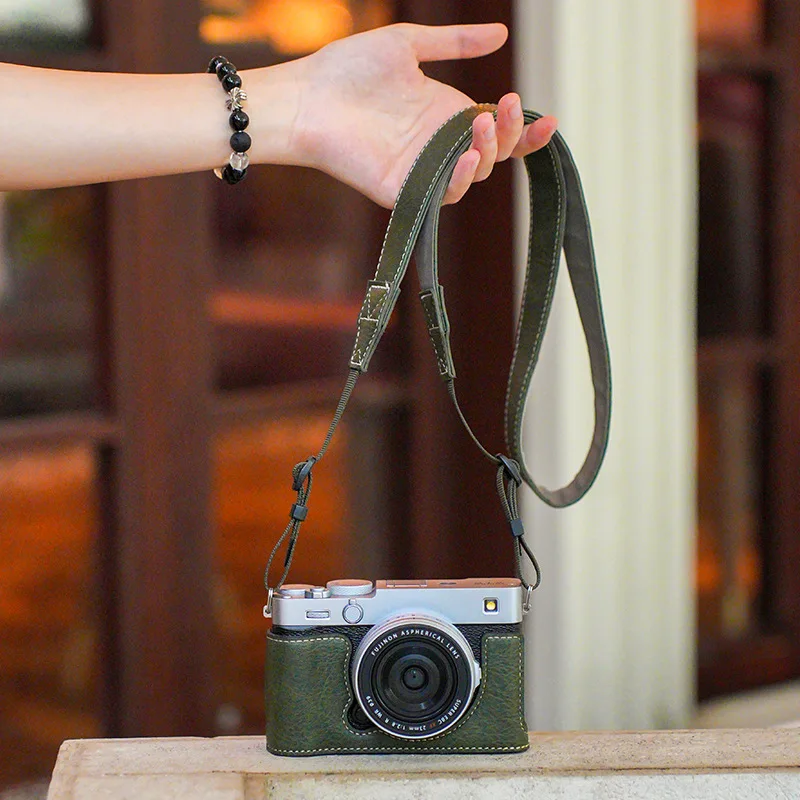 Camera Bag Half Body Case Shoulder Strap For Fujifilm XE5 PU Leather Portable Protective Bag Outdoor Photography Accessories