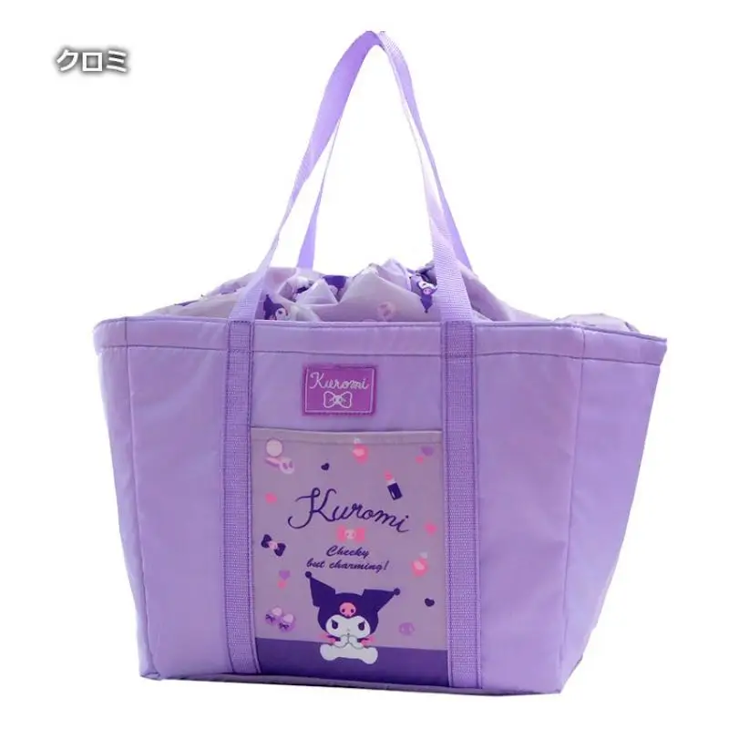 Kawaii Sanrio Cinnamoroll My Melody Kuromi Kitty Cartoon Cool Large Capacity Shopping Bag Convenient Safety Bag for Going Out