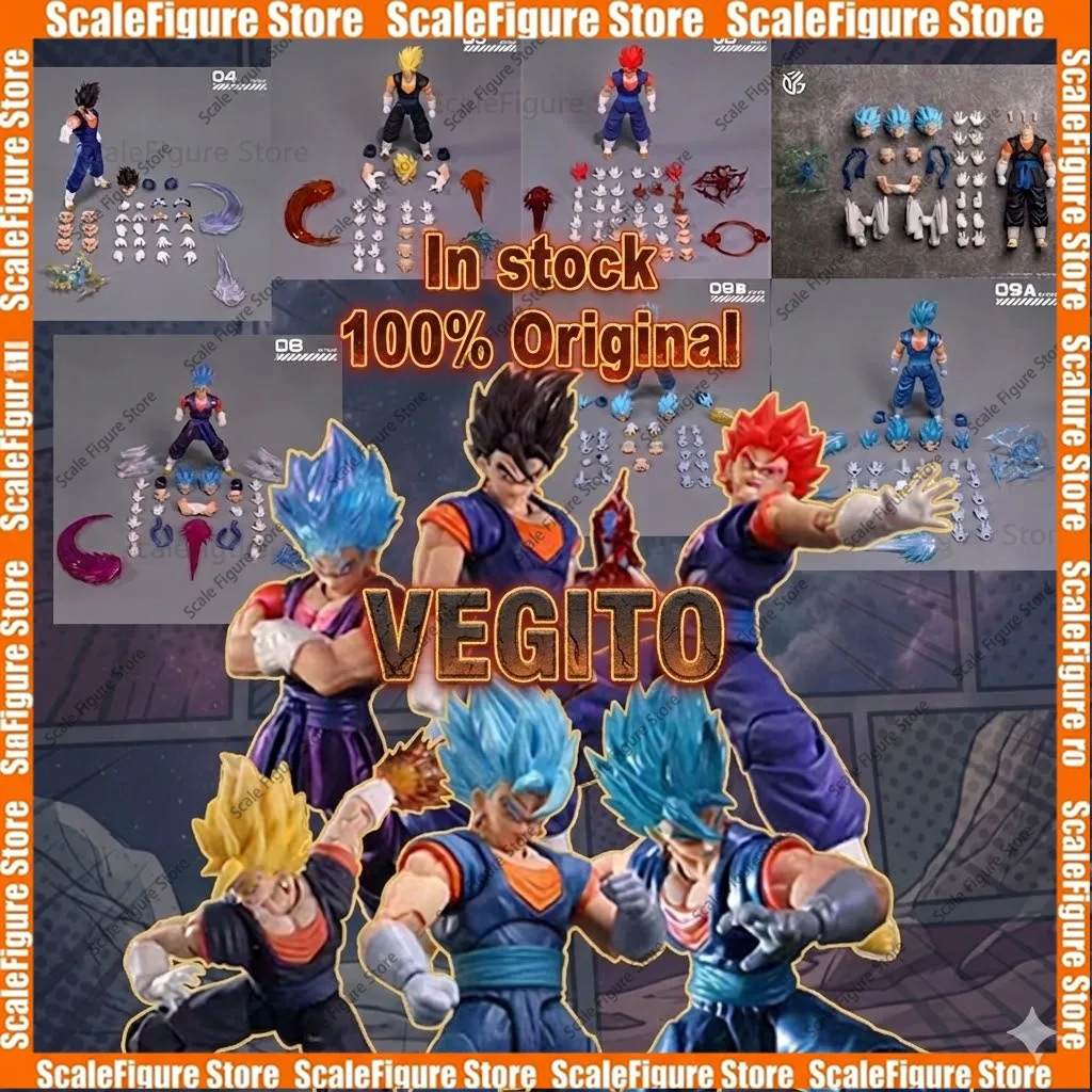 

In Stock YGmw Studio OC Dragon Ball SHF Super Saiyan Fusion Warrior Vegito 07 Anime Action Figure PVC Figures Collectible Model
