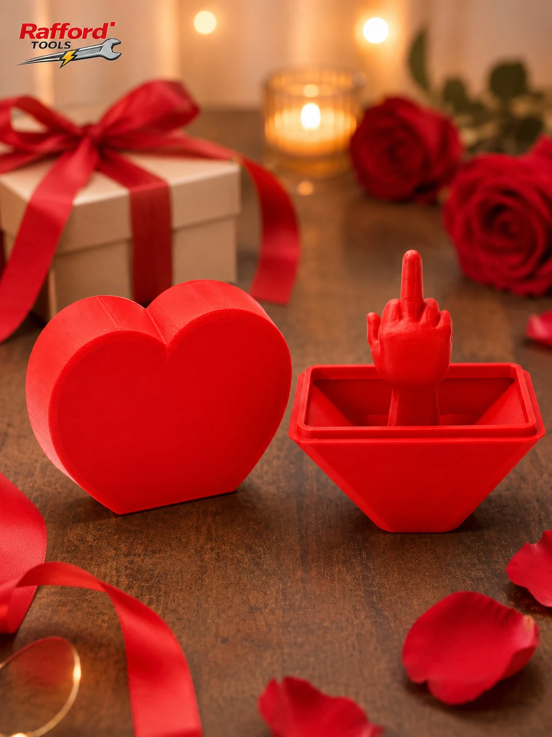 3D-Gedruckte Herz-Überraschungsbox Lustiges Scherzgeschenk Verstecktes Handgesten-Spielzeug Kreatives Neuheitsgeschenk für Valentinstag Geburtstagsfeier – Detail 2