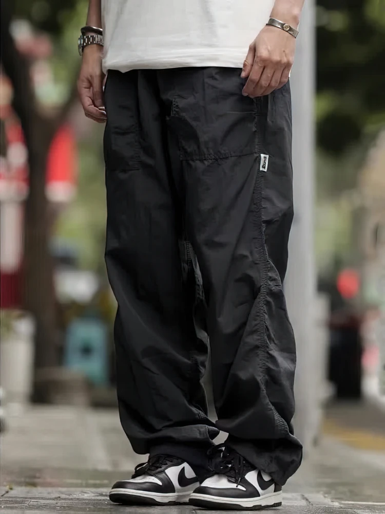 Outdoor Waterproof Parachute Pants Men Casual Baggy Wide leg Motorcycle Pants Streetwear Sport Jogger Sweatpants Trousers - Image 3
