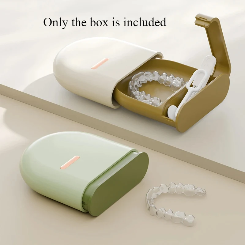 Portable Mouth Guard Box Retainer Case Oral Cleaning False Teeth Denture Storage Box Teeth Aligner Braces Box Orthod