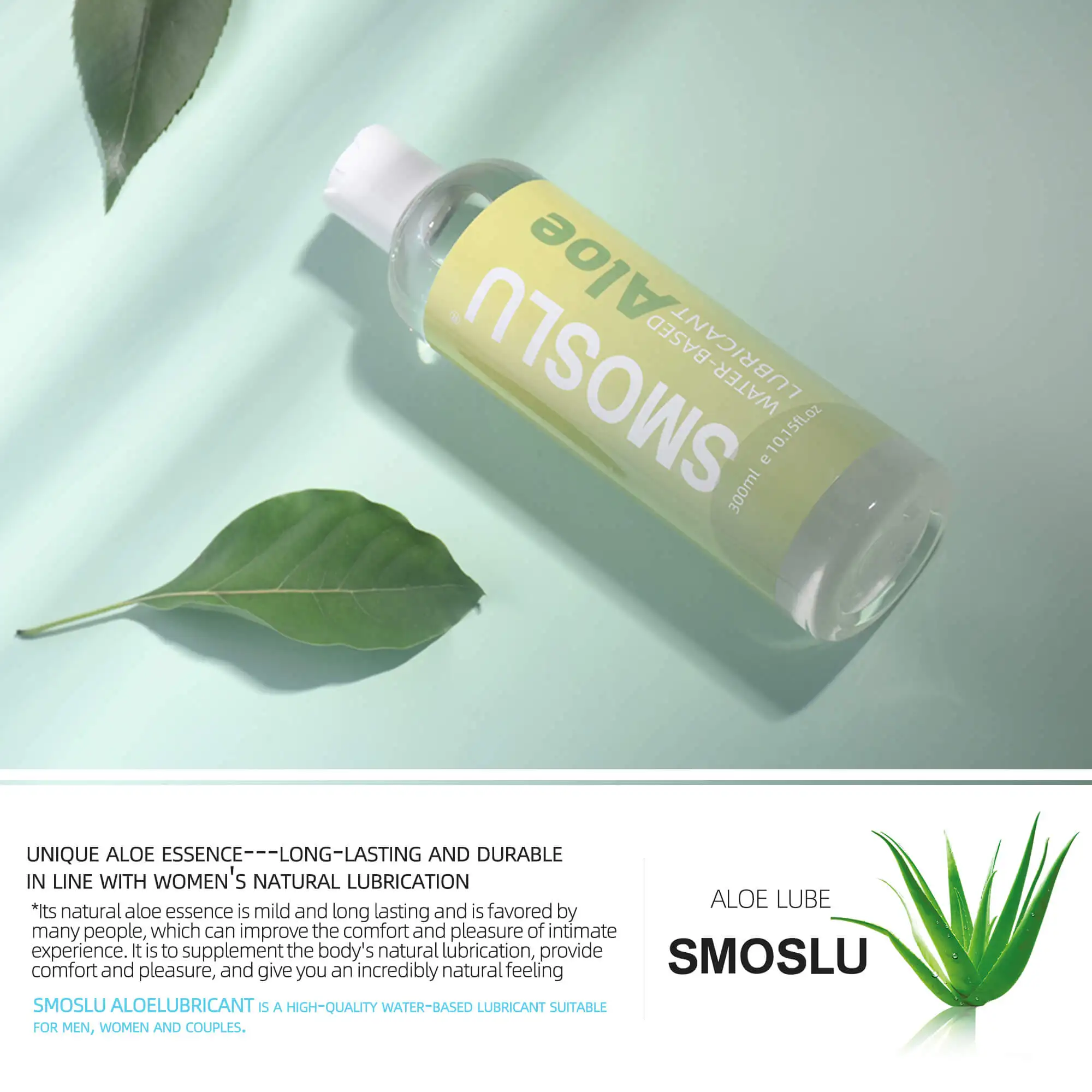 SMOSLU Aloe Lubricant 300/600ml Sex Anal Lntimate Lubricant for Session18+ Sex Goods for Adults Water-based  Lubricants Sex Shop