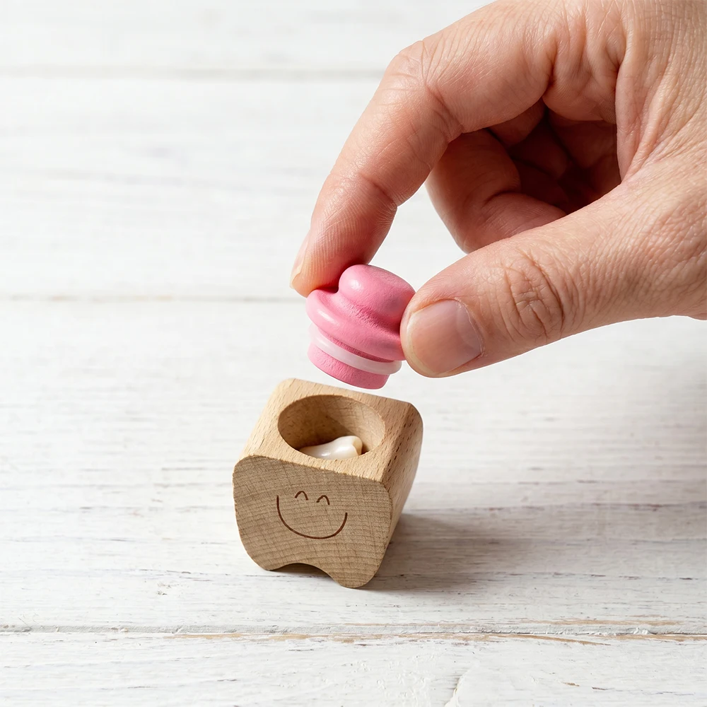 2/5pcs Baby Wood Tooth Box Organizer Milk Tooth Keepsake Box Teeth Storage Collect For Boys Girls Child Memory Souvenir Gifts