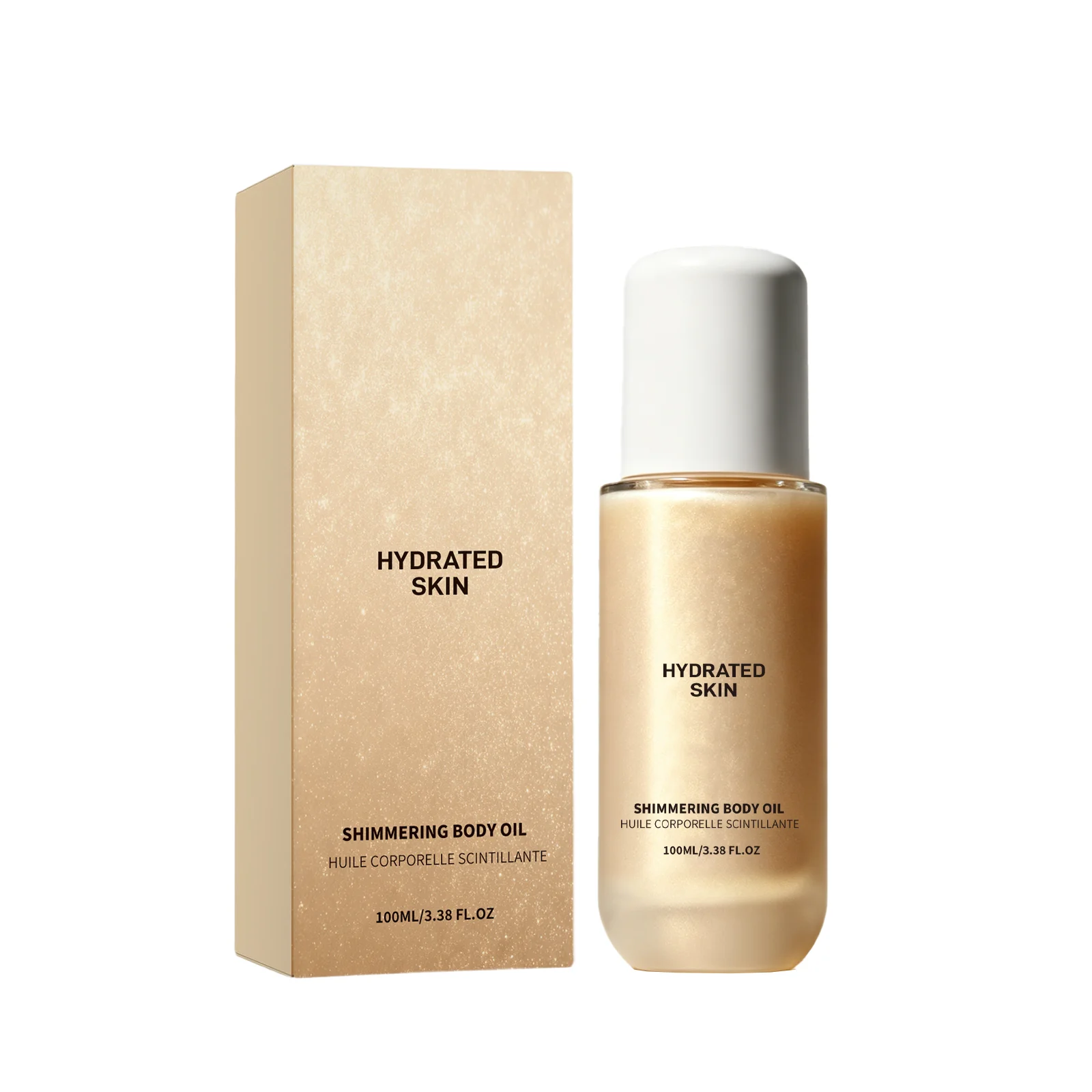 Body Shimmering Oil Coconut Oils Hydrating Waterproof Sparkle Highlighter Non-sticky Face Body Glitter Liquid Makeup for Party