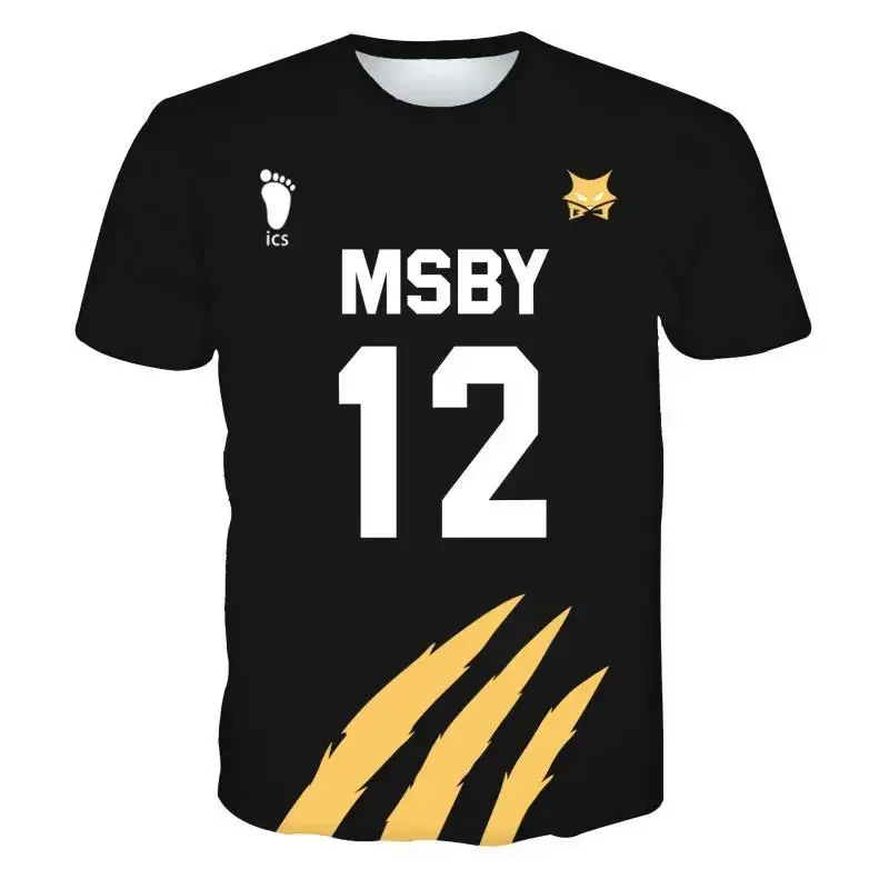 Haikyuu Shirts MSBY Black Jackal Cosplay Costume Hinata Shouyou Swiss Atsumu Miya Kotaro Bokuto Kiyoomi Sakusa T-shirts