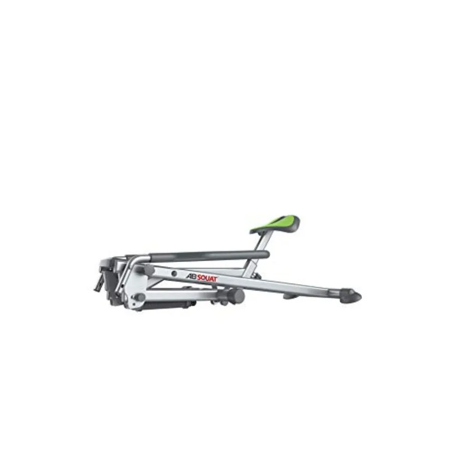 Ab Squat Workout Machine for home gym use, steel construction, black finish, compact foldable design with non-slip footpads view 2