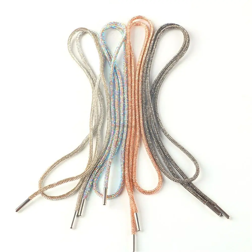 1PC Luxury Cross Braiding Strap Drawstring Sneakers Laces Shoe Laces Rhinestone ShoeLaces Bright Strings
