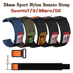 Suunto-Correa de nailon suave para reloj Suunto7/9, pulsera deportiva de 24mm, correa de reloj Baro D5