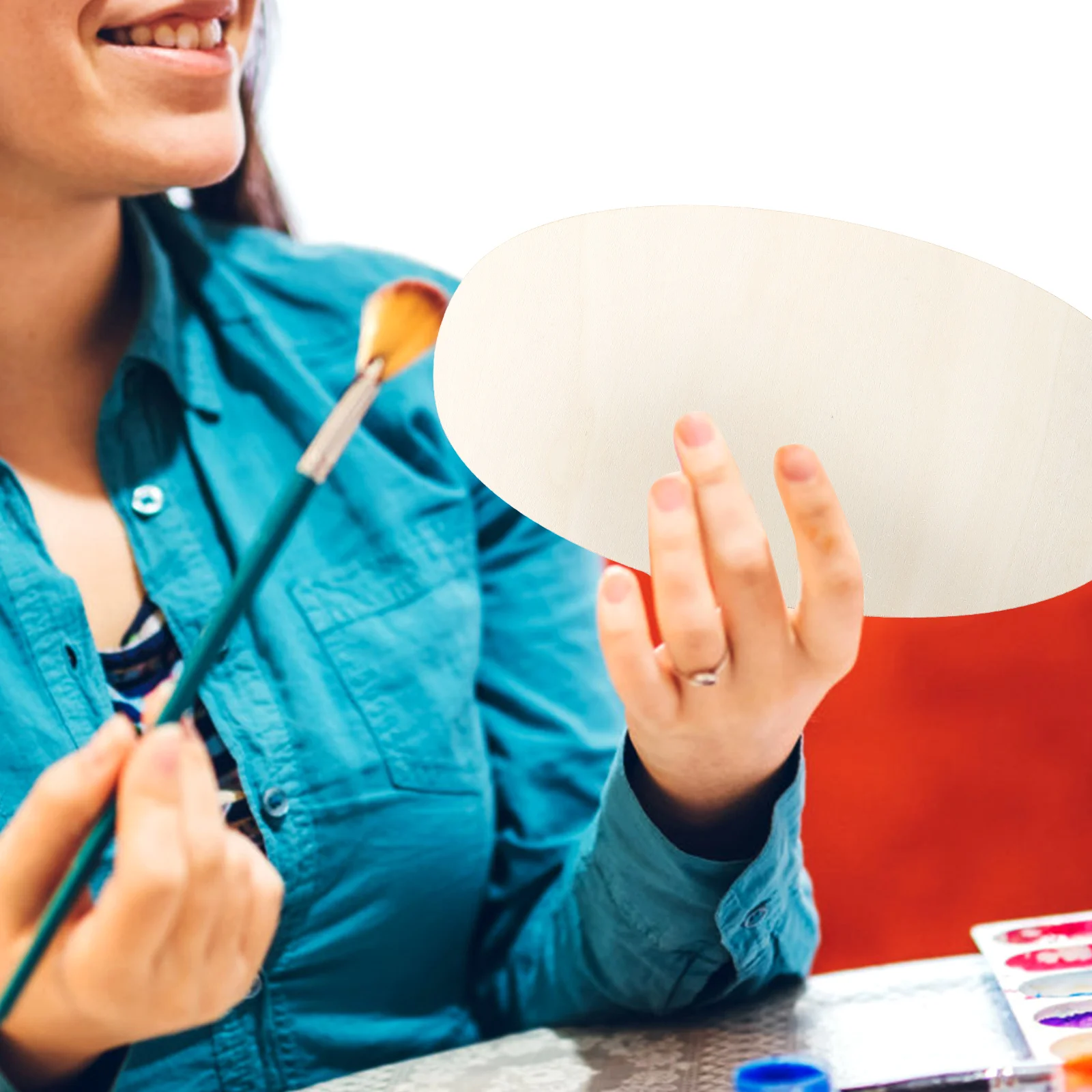 

10pcs Wooden Slices Blank Wood Pieces Unfinished Diy Crafts Hanging Decor Supplies For Home Party Ornament Handicraft Materials