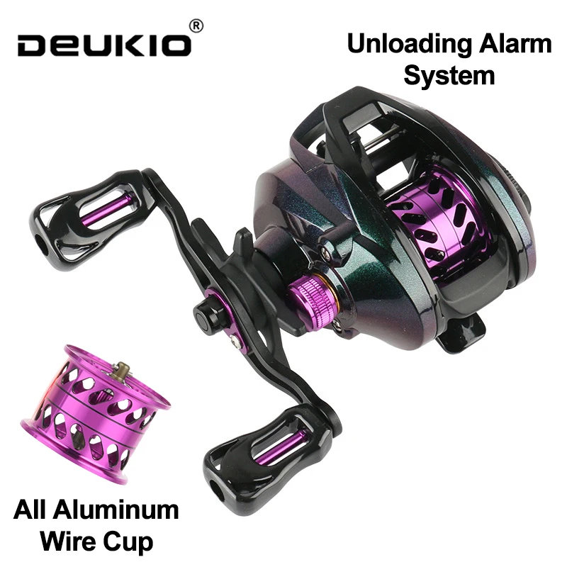 

Deukio Fishing Reel GBS200 Baitcasting Reel 8kg Max Drag 7.1:1 Gear Ratio 5+1 Stainless Steel Sealed Bearings Bait Casting Reel