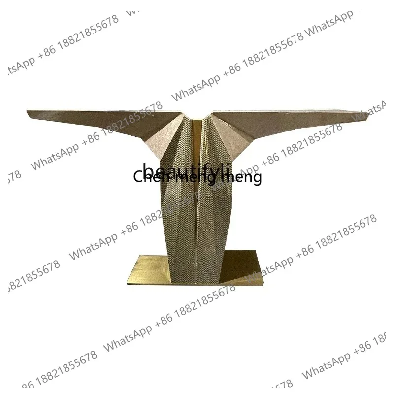 

LHY26 ss s8617Console Light Luxury Doorway Entrance Door Entrance Cabinet Stone Plate Hallway Table Wall Side View Modern Minima