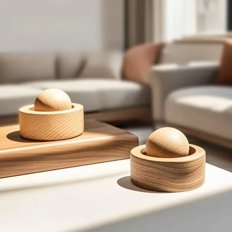 1pc Solid Wood Spherical Essential Oil Diffuser for Home Bedroom Aromatherapy To Eliminate Room Odors and  Decoration