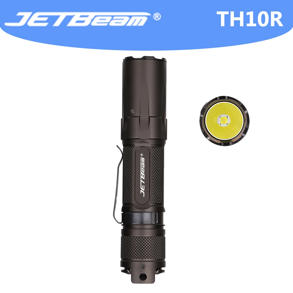 Фонарик JETBEAM TH10R, 2000 лм, USB, перезаряжаемый, XHP35 HD светодиодный USB Перезаряжаемый высокомощный тактический фонарик для повседневного использования