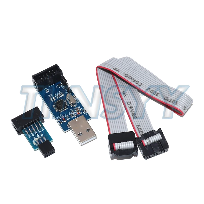 SBASP USBISP AVR Programmer USB ISP USB ASP ATMEGA8 ATMEGA128 Support Win7 64K 10Pin To 6 Pin Adapter Board