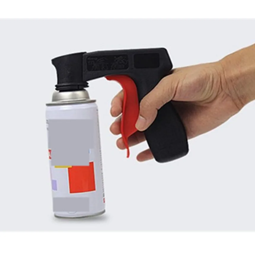 Spray Gun Adaptor Auto Polishing Paint Care Aerosol Spray Gun Handle with Full Grip Lock Car Maintenance Tool Care Accessories