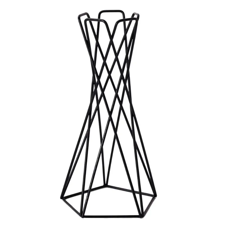 Nordic Style Air Plant Stand Metal Flower Pot Stand Geometric Iron Air Pineapple Stand Desktop Home Garden Decoration