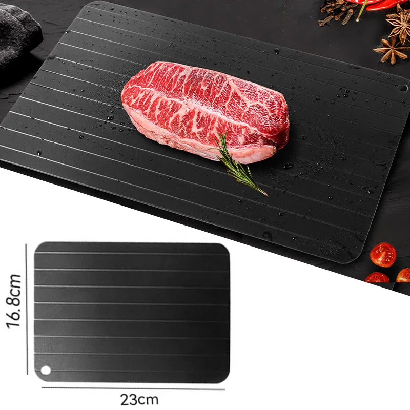 Defrosting Tray for Frozen Meat Dishwasher Safe Quick Defroster Plate Thawing Tray Aluminum Alloy Cutting Board Kitchen Tool