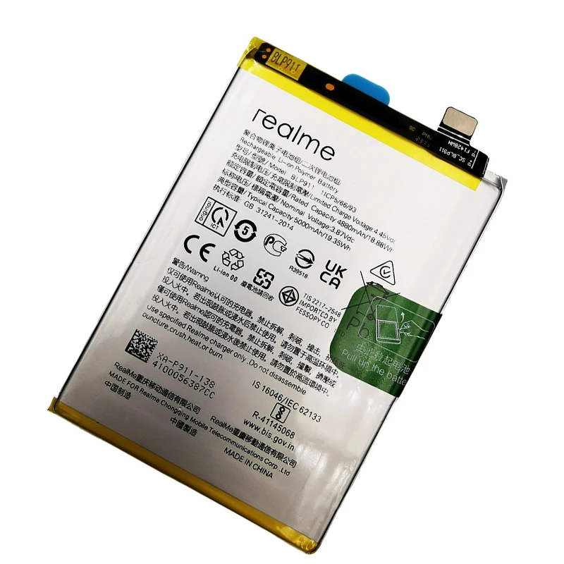 2024 Years 100% Orginal New 5000mAh BLP911 Battery For OPPO Realme V25 / Realme 9i Realme 9 pro 9pro Mobile Phone Batteries