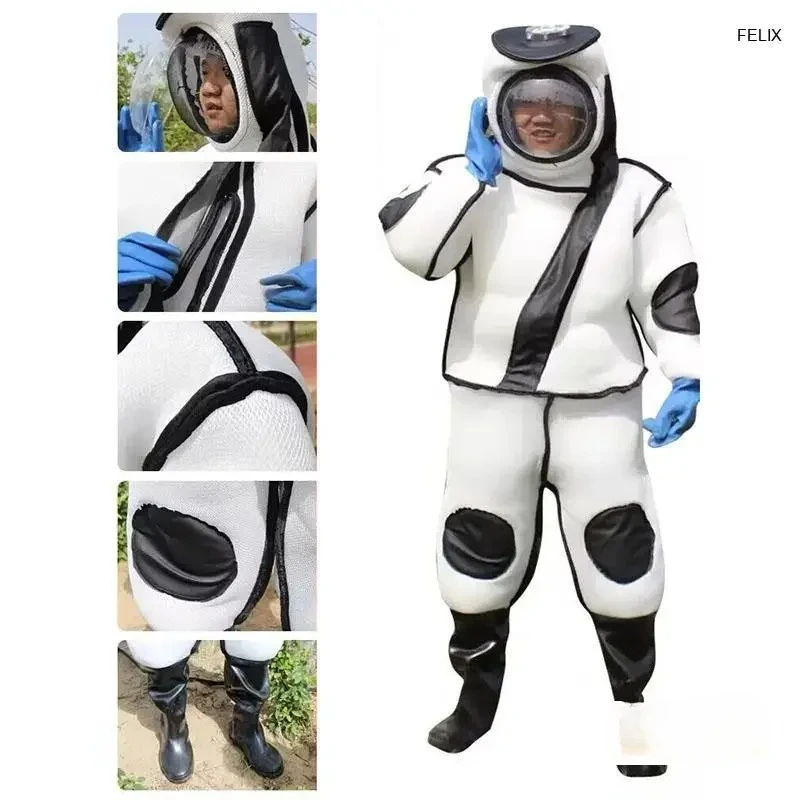 Ventilated Bee Suit Set with Dual Fans- Ultimate Bee Defense, Mosquito Resistant, Enhanced for Hive Inspection and Tree Climbing