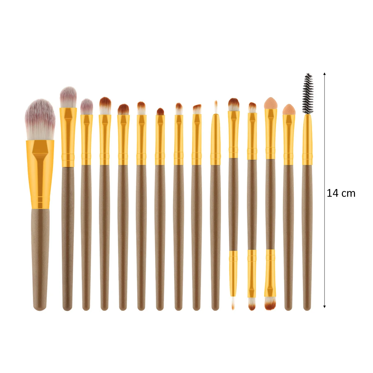 Kit de brochas de maquillaje, 15 Uds., mango de madera, cerdas de nailon, rosa, blanco, cosméticos, colorete en polvo, juego de brochas de maquillaje profesionales