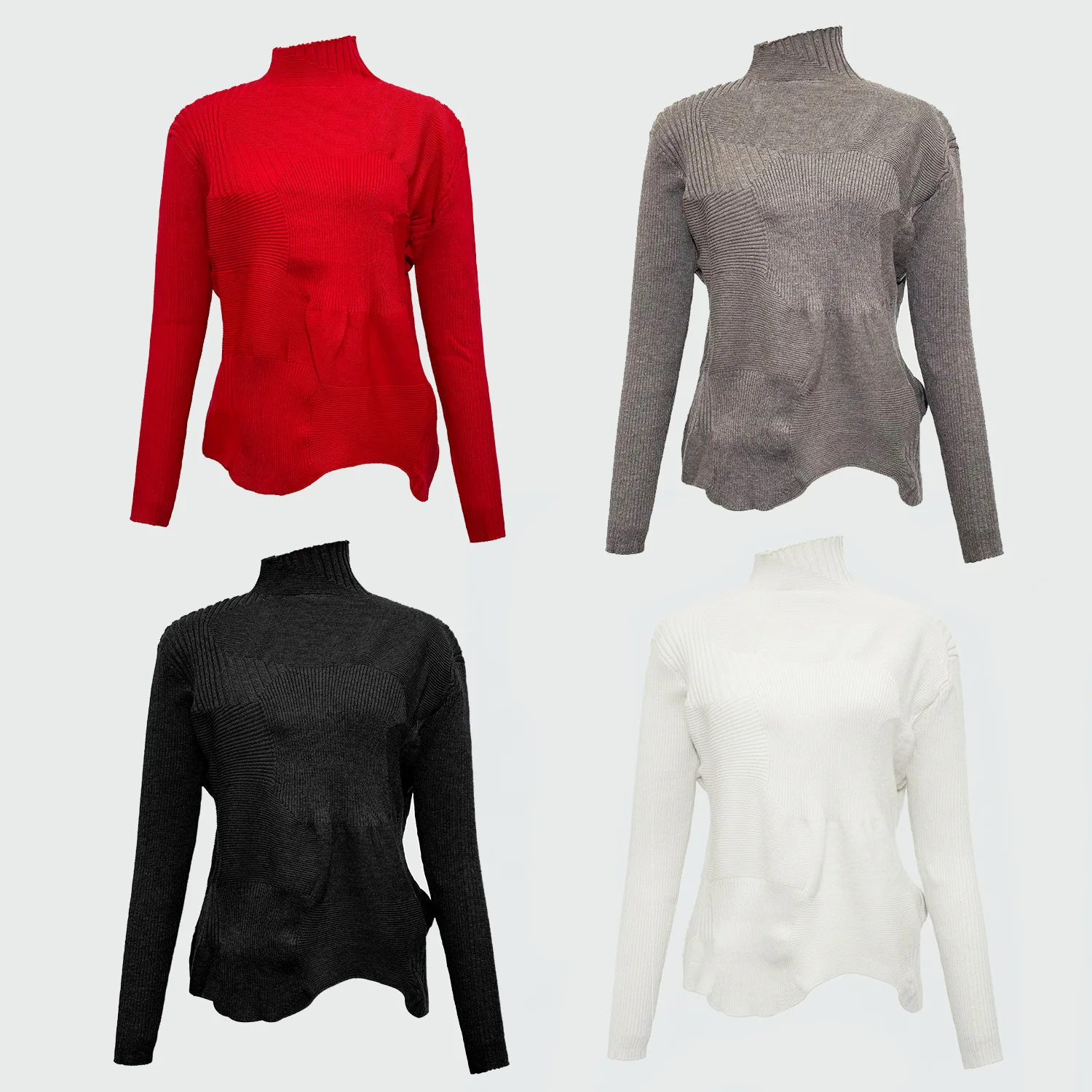 

Miyake Pleated 2025 Autumn and Winter Temperament Pleated Jumper Simple Fashion New Irregular Pleated Knit Sweater Tops Women