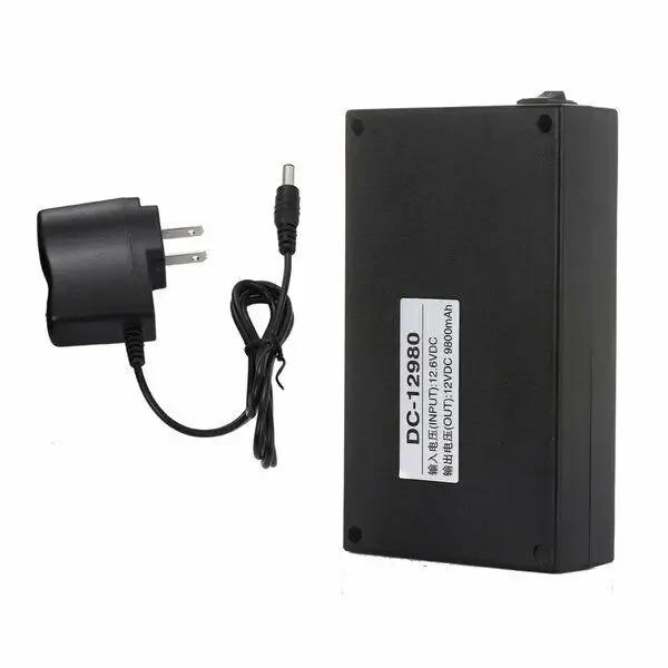 DC 12V Power Supply 9800mAh Rechargeable Portable Lithium Battery Pack Suitable for Closed-circuit Television Cameras Brand New-