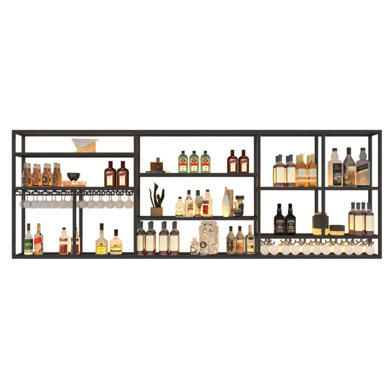 

Wine rack Wine cabinet wall-mounted, display, restaurant front desk hanging cup, creative goblet rack
