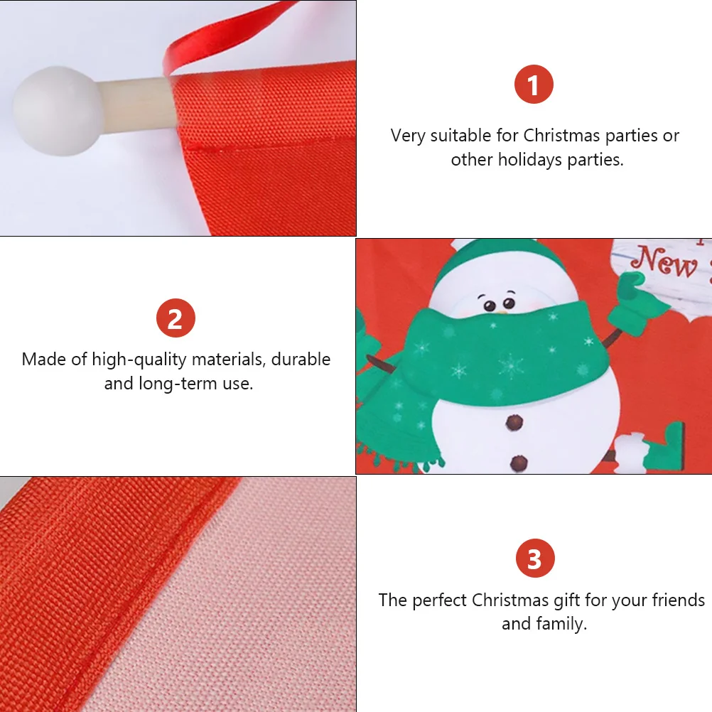 

1Pair Xmas Banner Creative Couple Pattern Decoration Porch Sign Indoor Outdoor Christmas Banner Ornament Holiday Gift