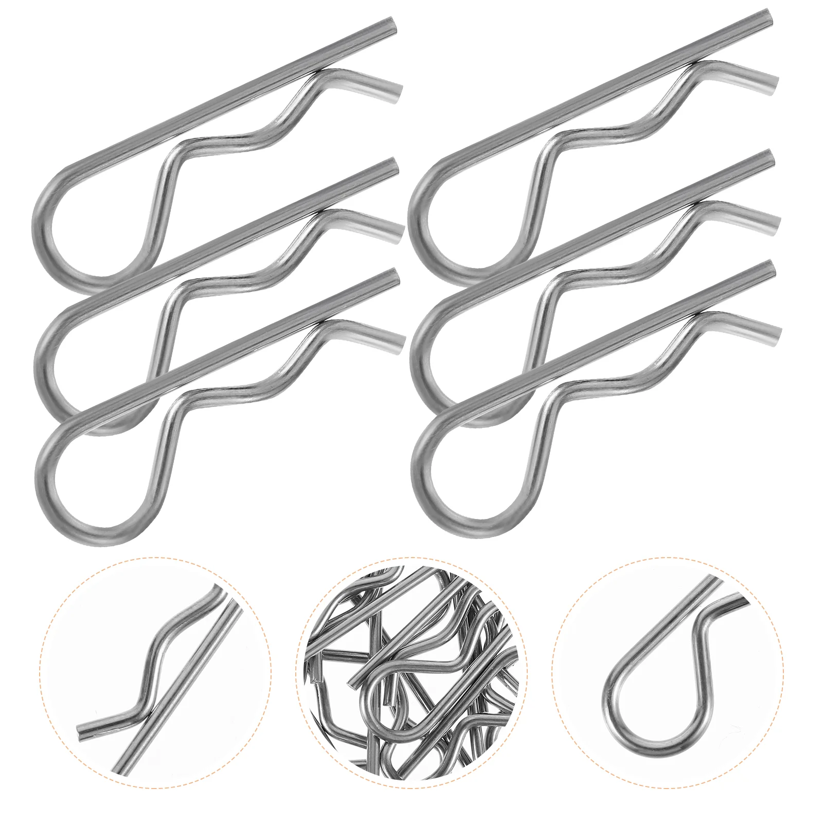 20pcs Hitch Pin Clip M16x32 Small Cotter Pin Spring Retaining Wire Hair Pin cotter pins set Small Cotter Pins