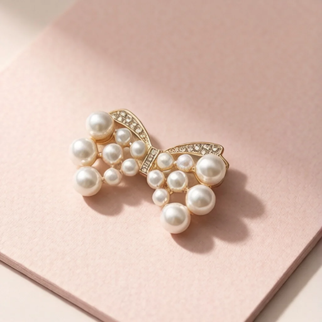 New Metal Buckle Bow Tie Accessory, Stylish Bag Accessory, Hidden Clasp, Lapel Pin, Badge Brooch, Themed Brooch, High Aesthetic Value, Diy, Best Matching Item, Commuting, Dating, Personalized Pin, Light Luxury Waterproof, Couple's Anti-Exposure Device, Tie Collar Accessory, Versatile, Anti-Exposure Accessory