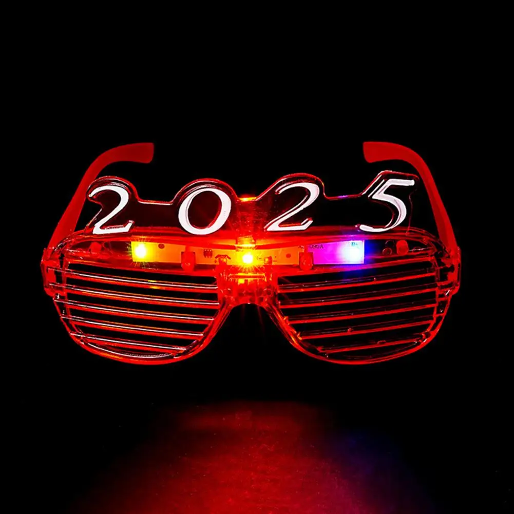 2025 LED Light Up Glasses Christmas Flashing Glasses for Night Photography Props 3 Flash Modes Glasses