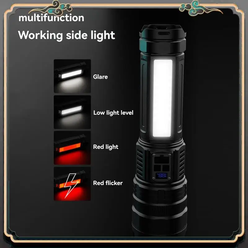 

Premium Outdoors Super Bright Flashlight Super Bright Flashlight Camping Hand Lamp Spotlight Red And White Flashlight
