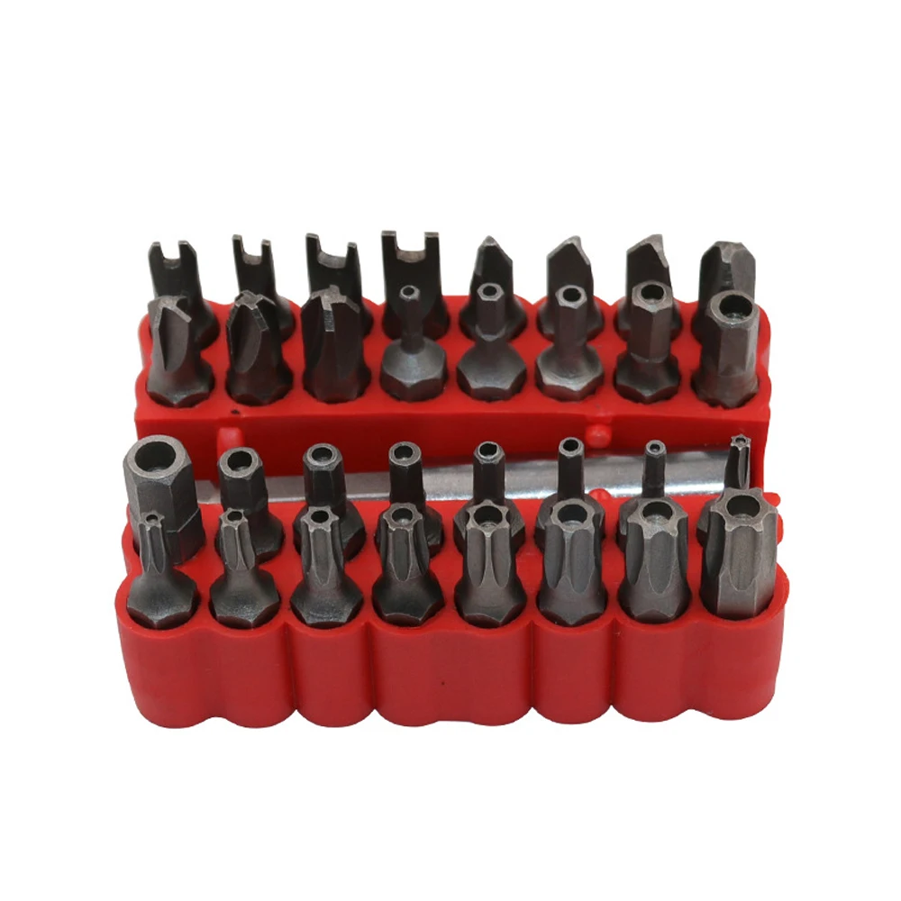 

33Pcs Screwdriver Bits Set 45 Steel Material Bit Kit with Long Magnetic Connecting Rod and 6.35MM 1/4'' Shank Diameter