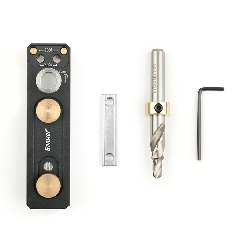 

Ganwei 1Set Aluminum Alloy Hole Drilling Assistant DIY Countersunk Open Hole Quick Connect Tools Clamping Fixing Puncher