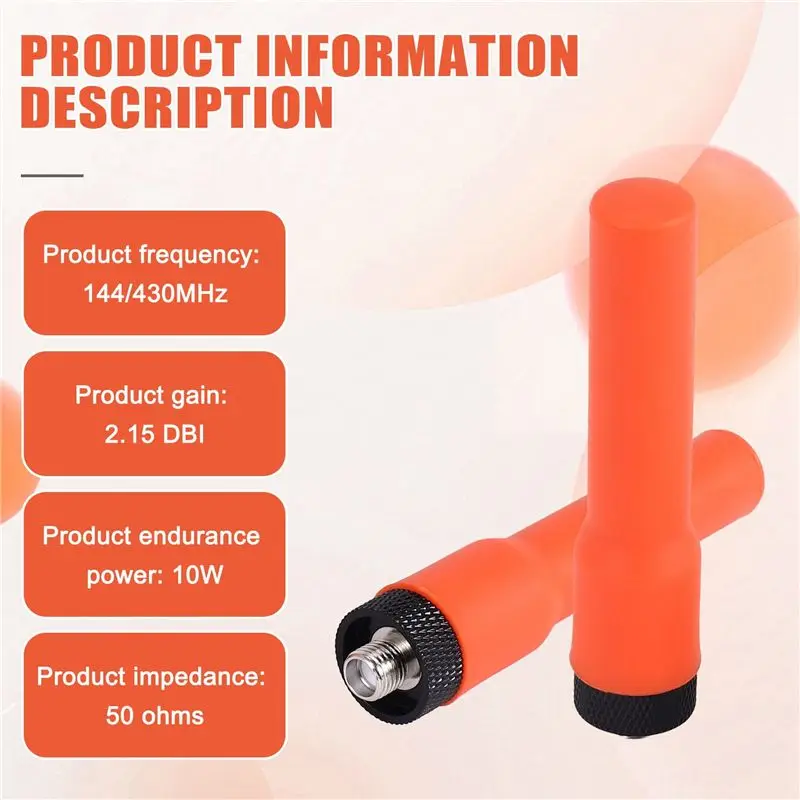 AYHF 4X Walkie Talkie Soft Antenna SF-20 Mini Short Aerial SMA-F Dual Band VHF UHF For UV-K6 UV-21 UV-17 UV-18Pro Max Radio A view 2
