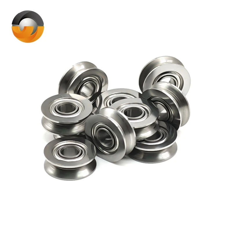 2PCS Roller Bearing SV4-12ZZ Stainless Steel  4X12X4 mm Guide Rail Pulley V-shaped Bearing SV4-12 SV4-12Z