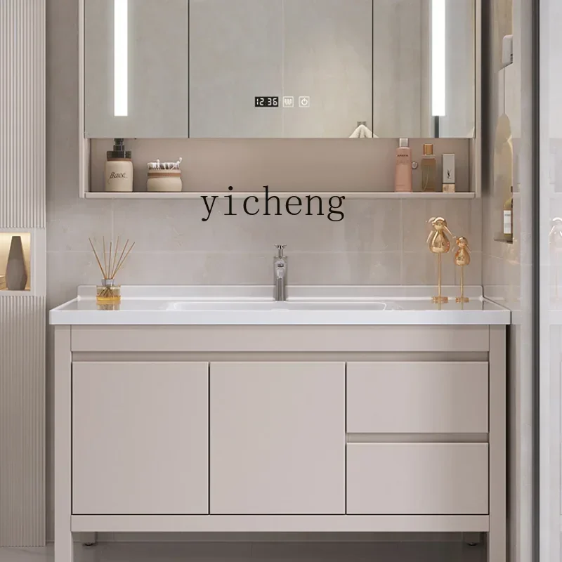 

X-13 Oak Bathroom Cabinet Combination Solid Wood Wash Basin Cabinet Washstand Ceramic Whole Washbin