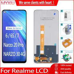 IPS For Realme 6 6S 7 4G LCD Display Touch Screen Assembly Digitizer Replacement Parts For Realme Narzo 20 Pro Narzo 30 4G LCD