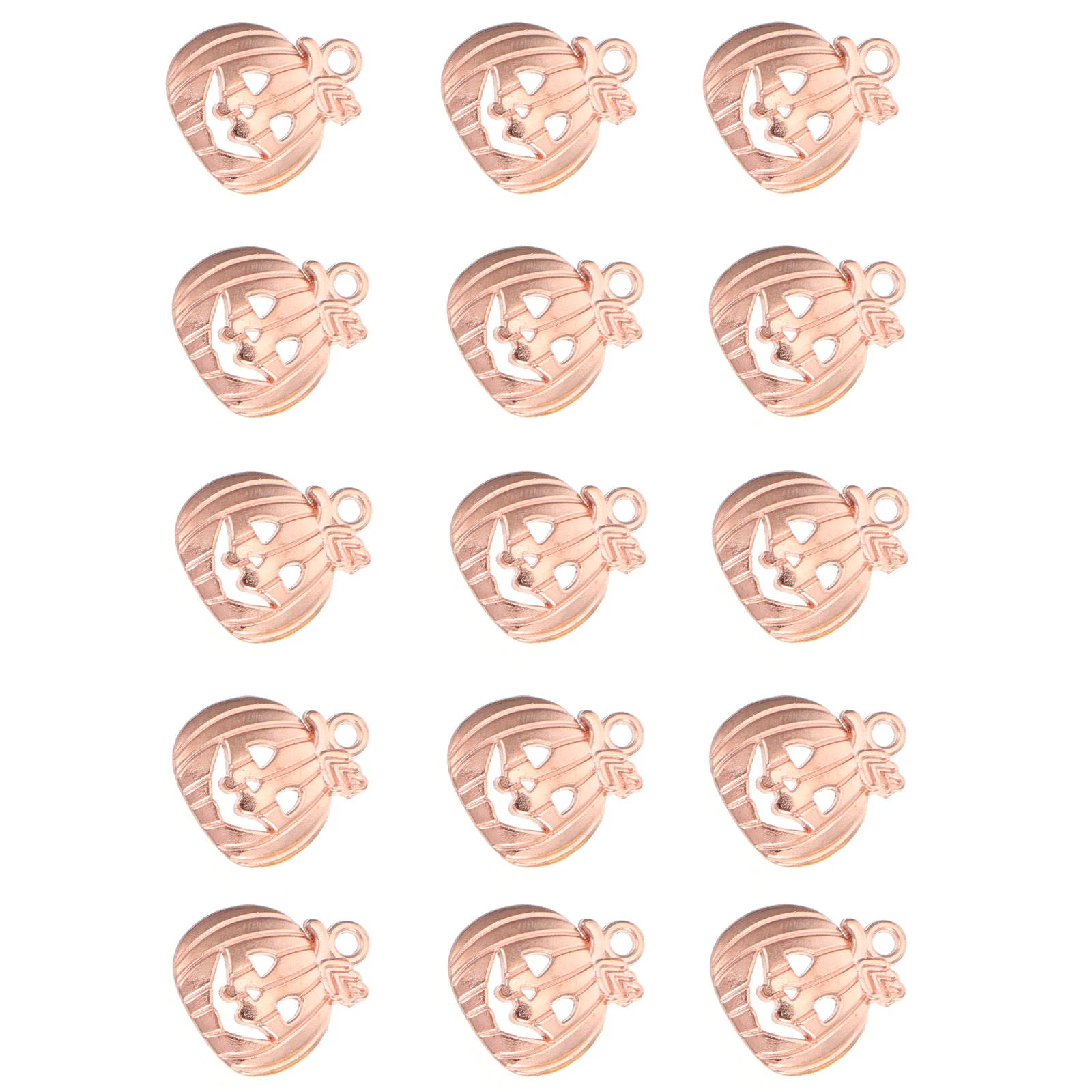 

100 Pcs Pumpkin Pendant Alloy Necklace Charm Jewelry Crafting Earrings Making Halloween Gifts DIY Accessories Smooth Unique