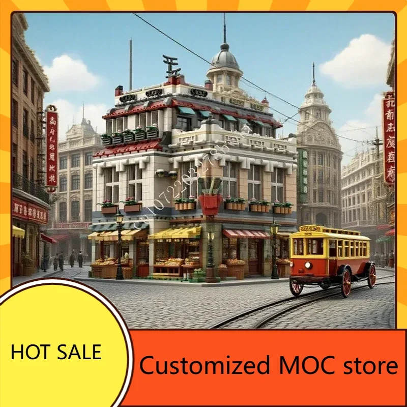 2426PCS The Chinatown Office MOC Puzzle StreetView Architecture Holiday Creative Birthdayal Assembly Toy For Christmas Gift