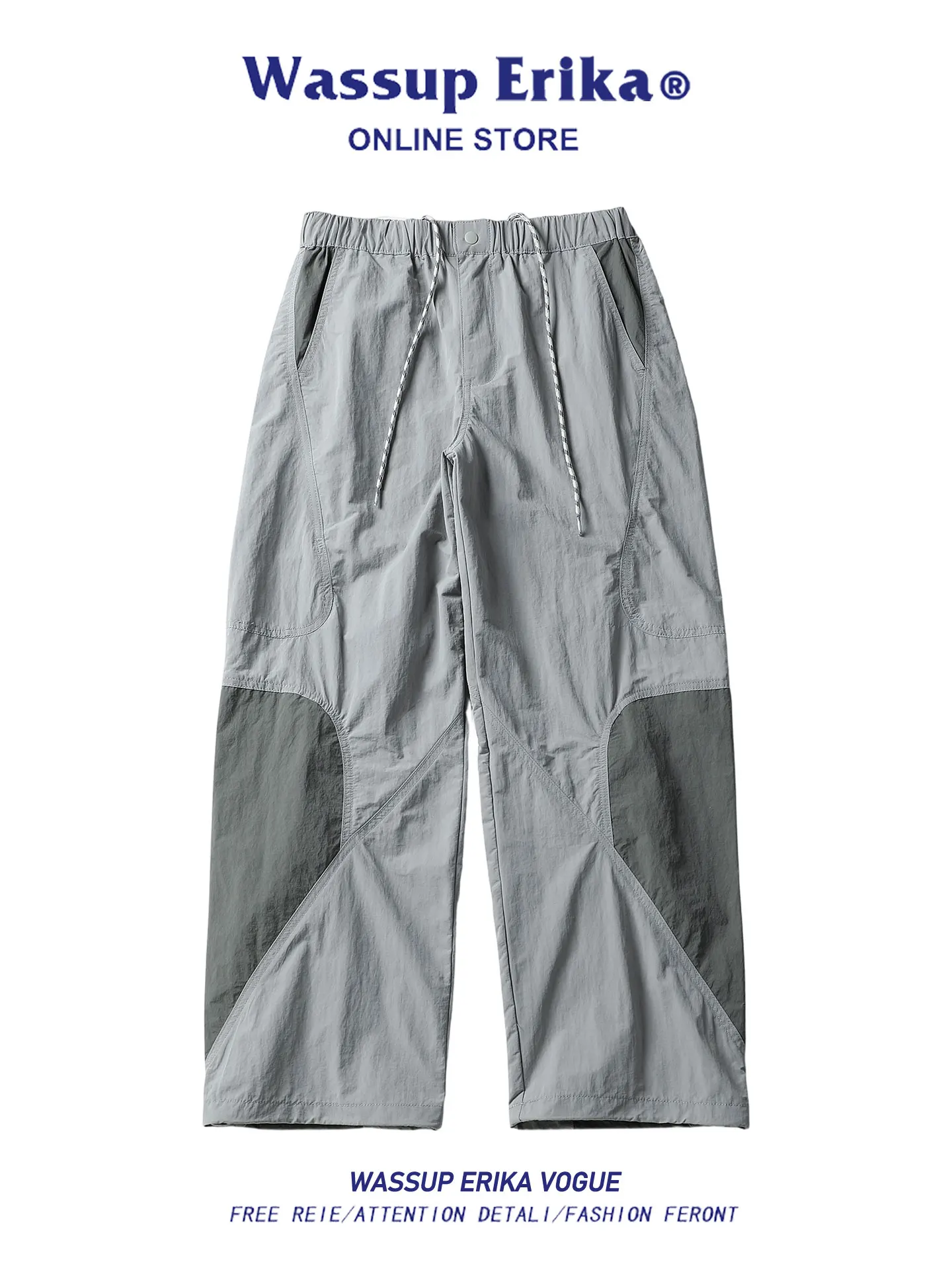 

Спортивные брюки Wassup Erika Qui Dry для мужчин и женщин, повседневные, с широкими штанинами, длинные, для активного отдыха, осенне-зимние, модные, молодежные