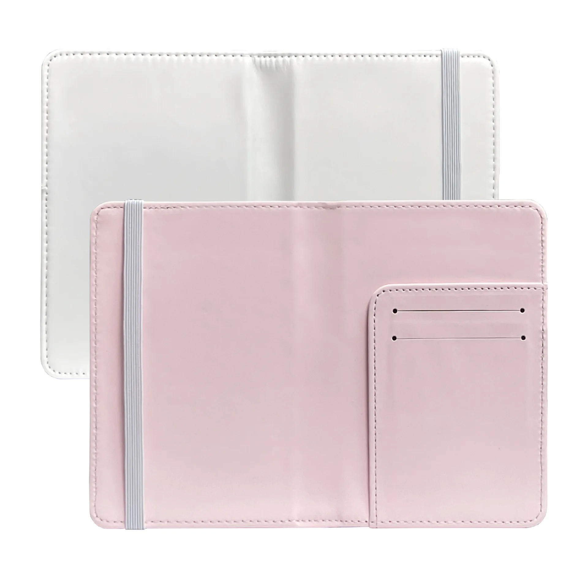 Sublimation Blank Business Passport ID Card Holder PU Coin Purse Multi-Function ID Bank Card PU Wallet Case Travel Accessories